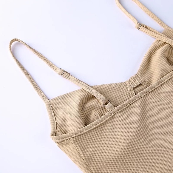 SALE! Beautiful beige knitted cotton outfit set loungewear top shorts XS S M - Picture 11 of 14